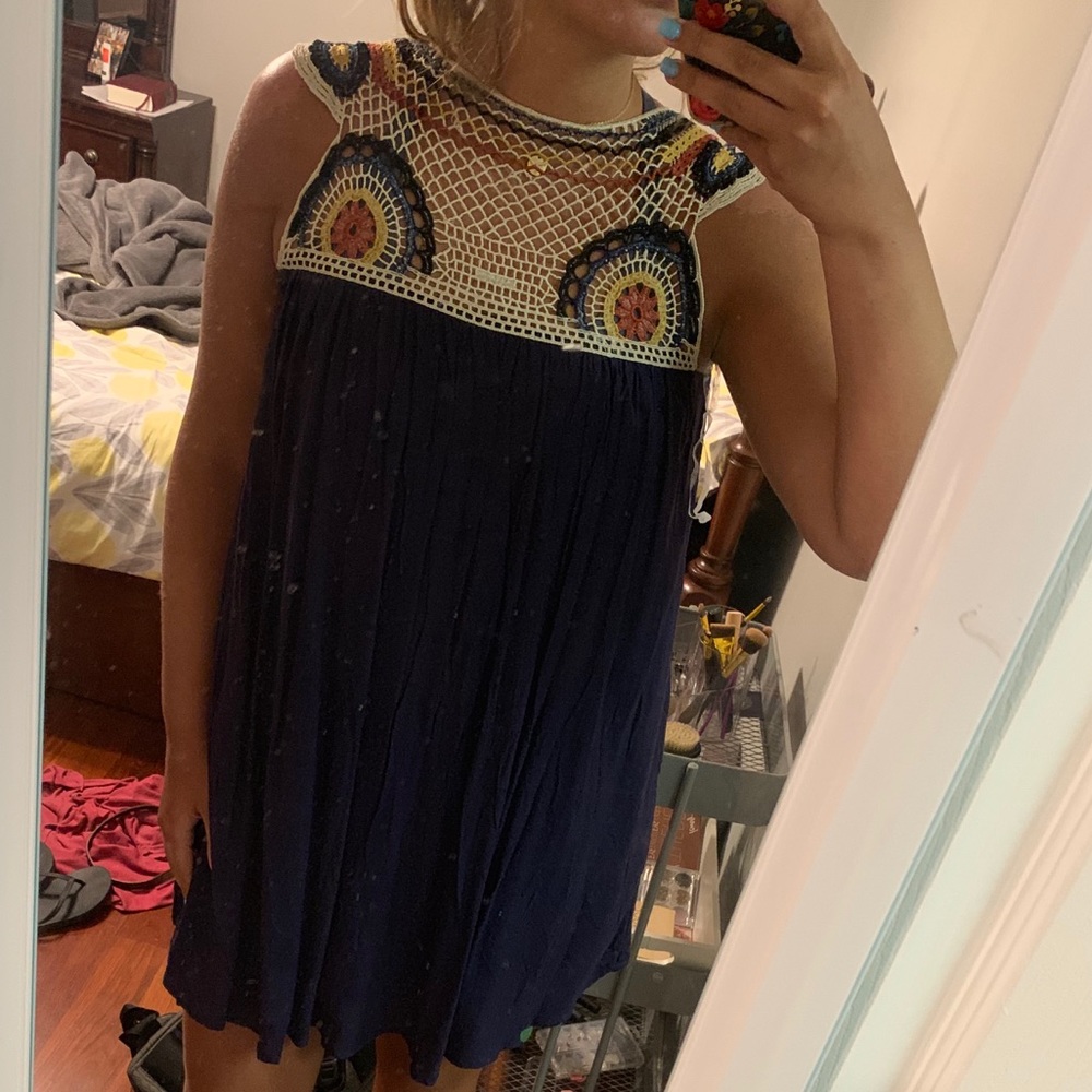 NWT crochet top flowy boho dress